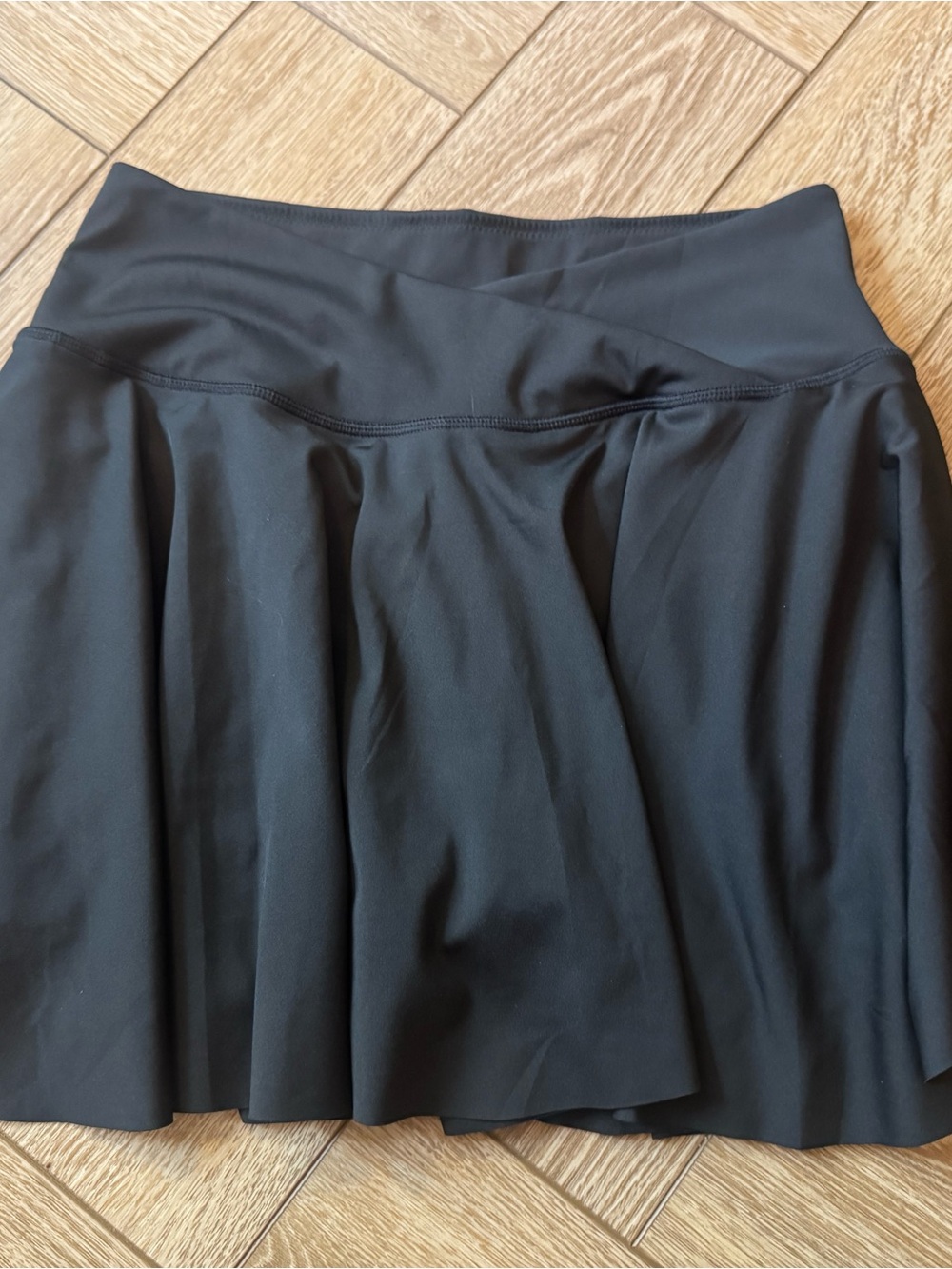 Black Athletic Mini Skirt with Shorts